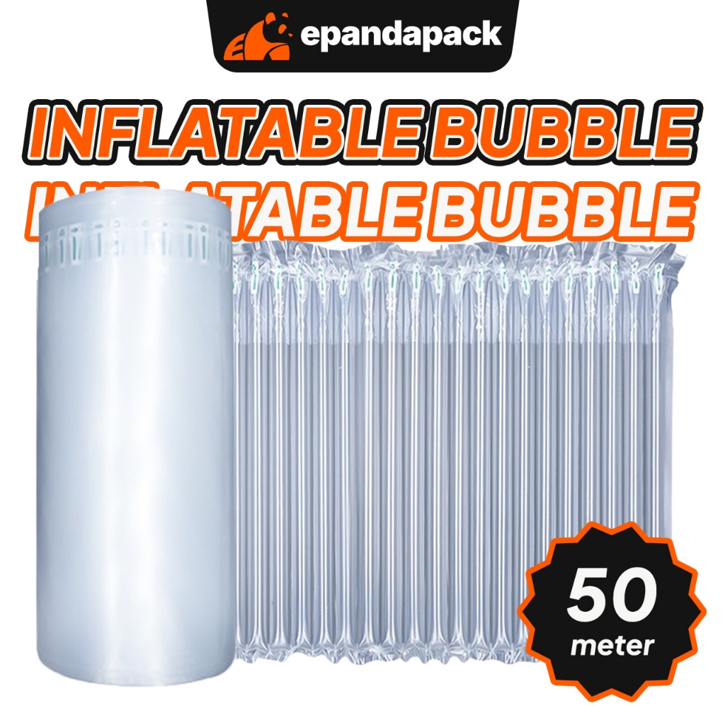 50m Bubble Wrap Air Inflatable Packaging Roll Shockproof Cushion Ecom ...