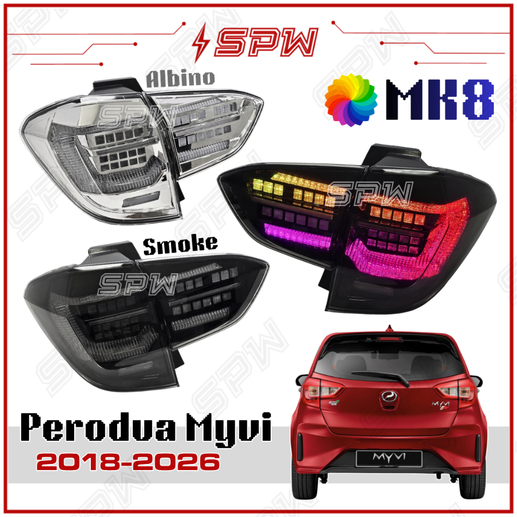 Perodua Myvi G3 (2018-2026) MK8 RGB Rainbow Tail Lamp Tail Light MG3 ...