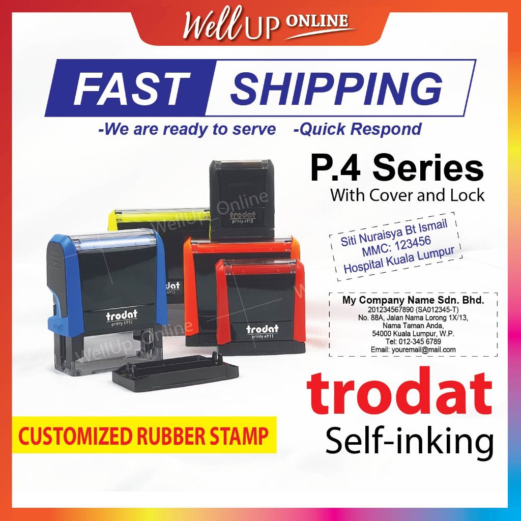 Rubber Stamp Customize/Cop Jururawat/Cop Syarikat/Chop Company - Trodat ...