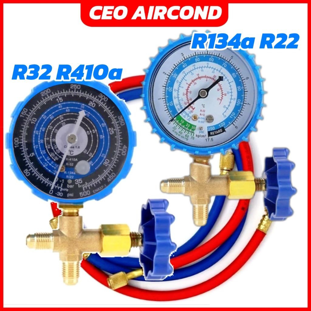CEOapt Manifold Gauge R32 R22 R134a R410a Aircond Air Conditioner ...
