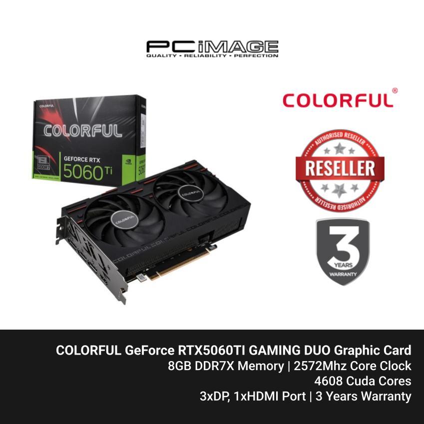 COLORFUL GeForce RTX5060TI GAMING DUO 8GB/16GB GRAPHIC CARD / RTX5060 ...