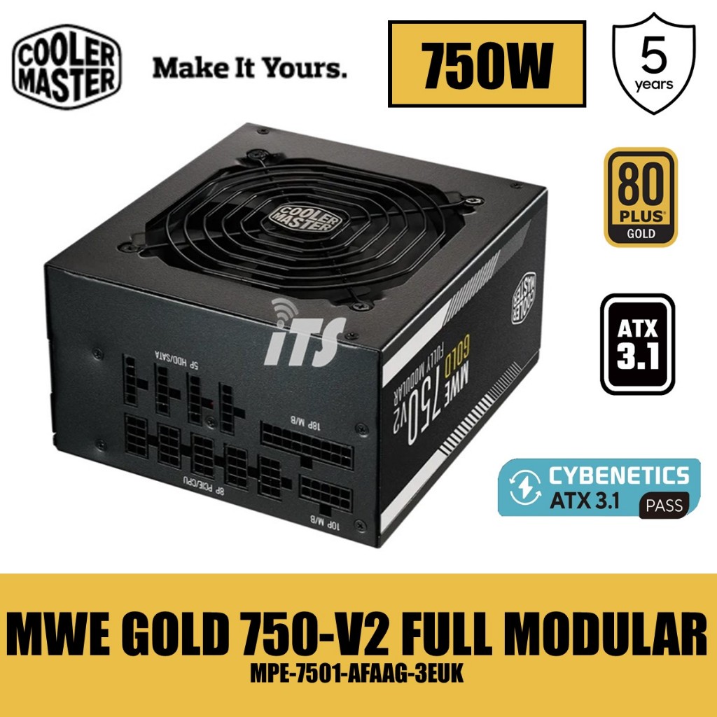 Cooler Master MWE Gold V2 80 PLUS Full Modular Power Supply Unit (750W ...