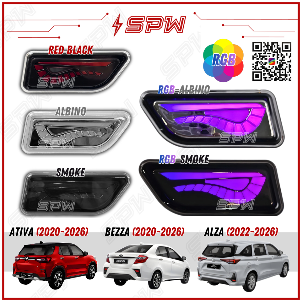 Perodua Bezza 2020-2026 Alza 2022-2026 Ativa DTK Rear Bumper LED ...