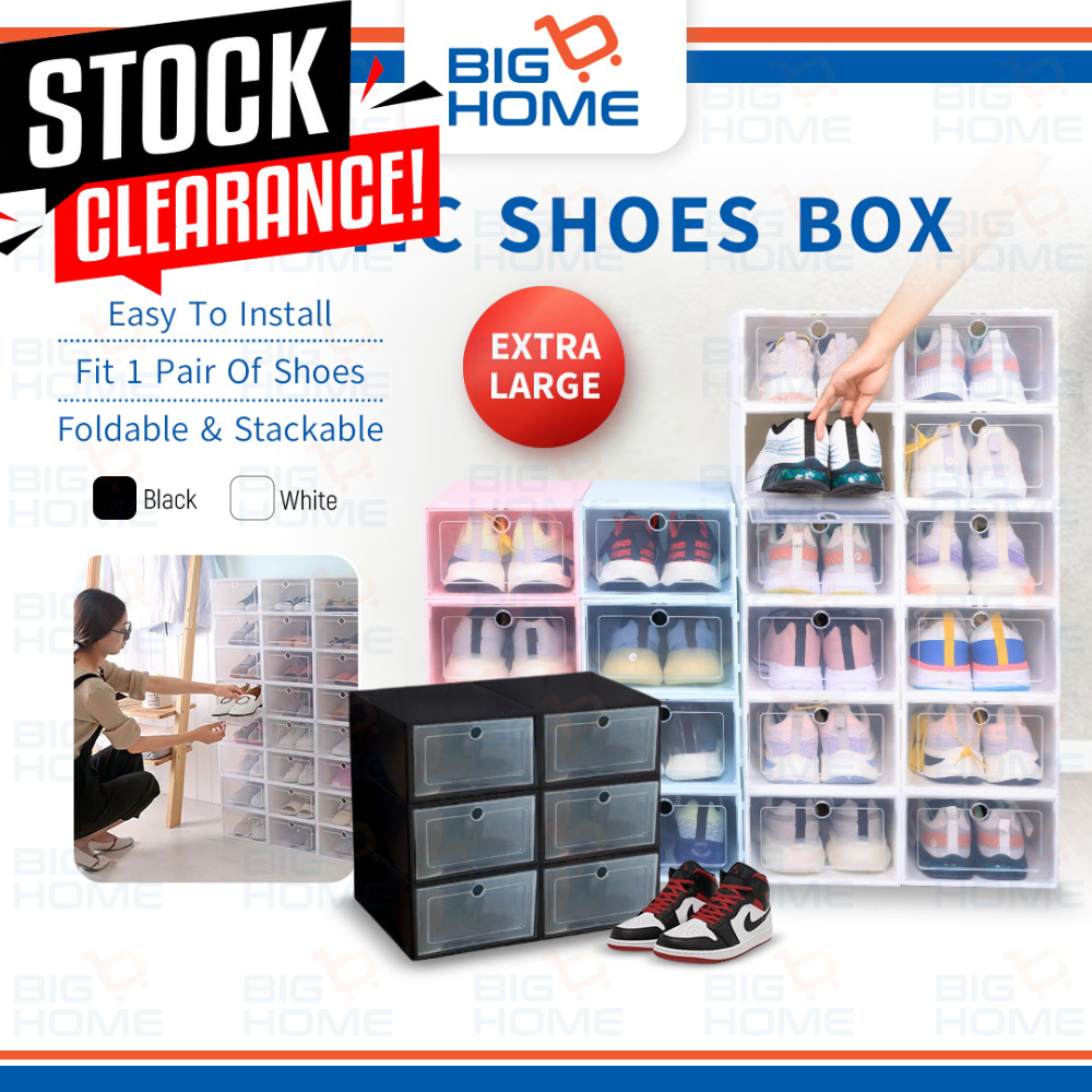 Shoe Box Storage Box Kasut Plastic Shoes Box Kotak Kasut Shoe Storage ...