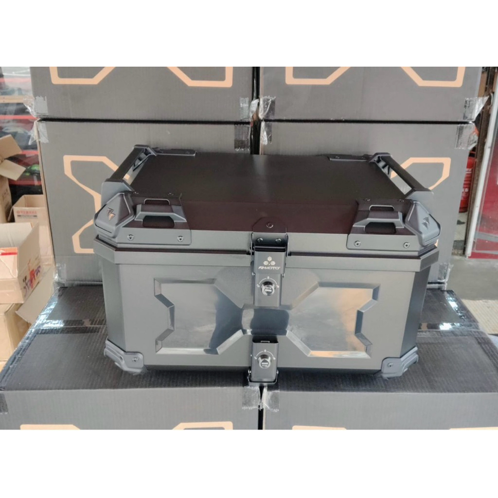 F2 MOTO ABS Plastic Top Box 58L With Base Plate Boleh Letak Dua Helmet ...
