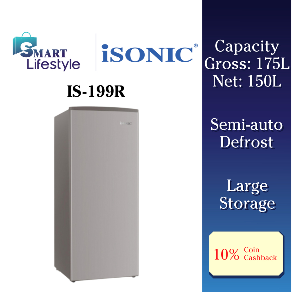 Isonic 150L Single Door Refrigerator IS-199R | Shopee Malaysia