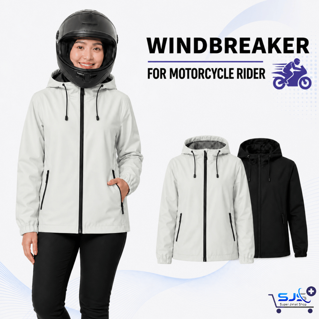 Wanita 150D Windbreaker - Motorcycle / Rider Jacket, Lightweight ...