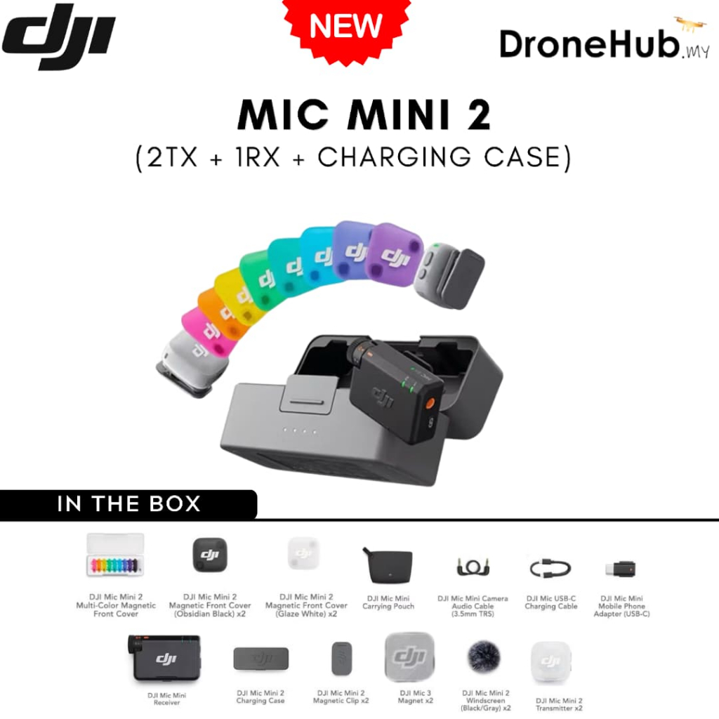 DJI Mic Mini 2 Mini Wireless Noise cancelling Collar Microphone ...