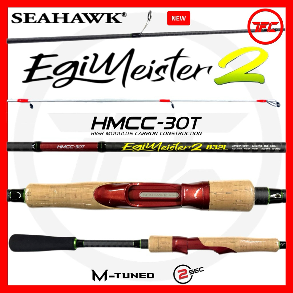 SEAHAWK EGI MEISTER 2 Rod Reel Joran Mesin Pancing Eging Squid Jig ...