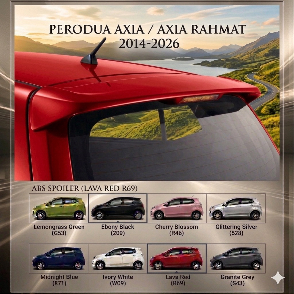 PERODUA AXIA / PERODUA AXIA RAHMAT 2014-2026 OE SPOILER WITH LED BRAKE ...