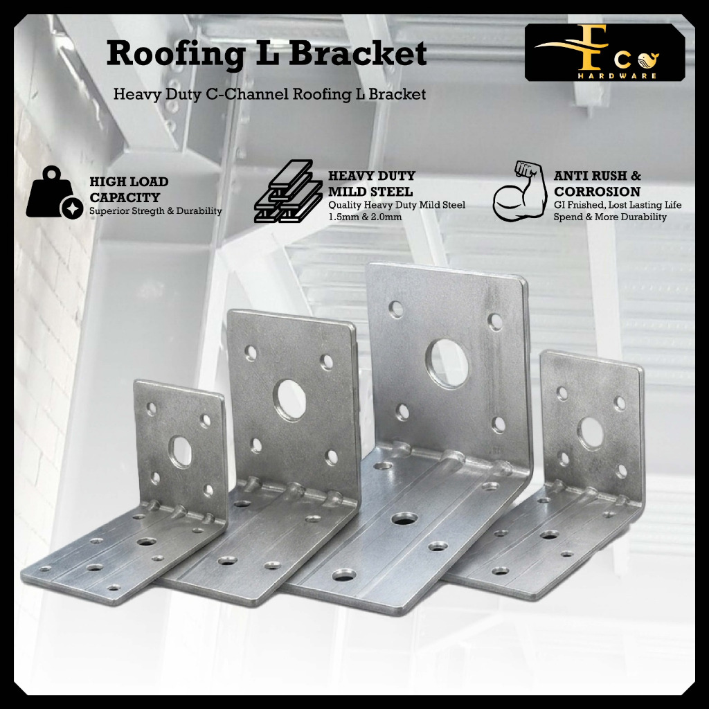 Galvanized Steel C Channel L Bracket 2x4 Penyambung Besi L Shape ...