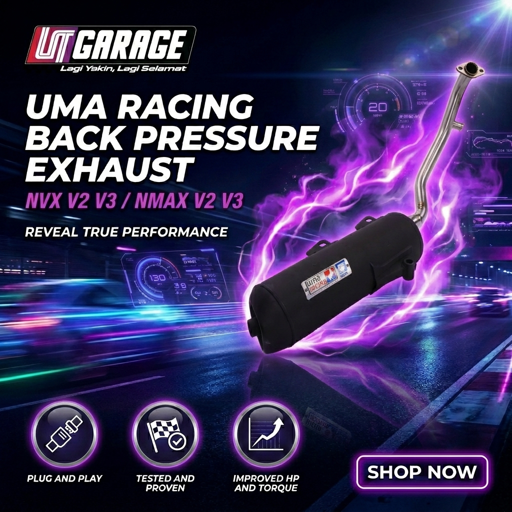UMA RACING BACK PRESSURE EXHAUST PIPE V1 NORMAL / V2 SLIP ON Y15/Y16 ...