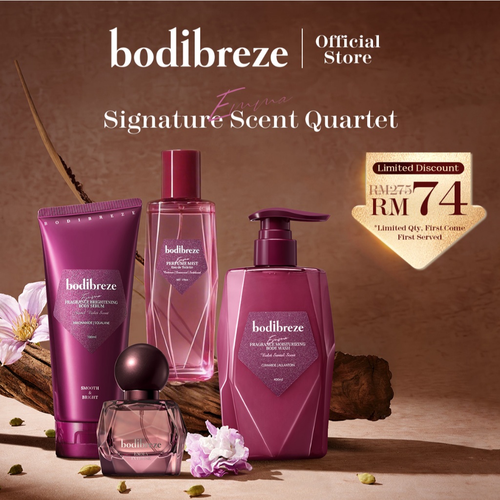 [NEW] Bodibreze Emma Woody Fragrance Body Care Set 1-4pcs | Parfum ...