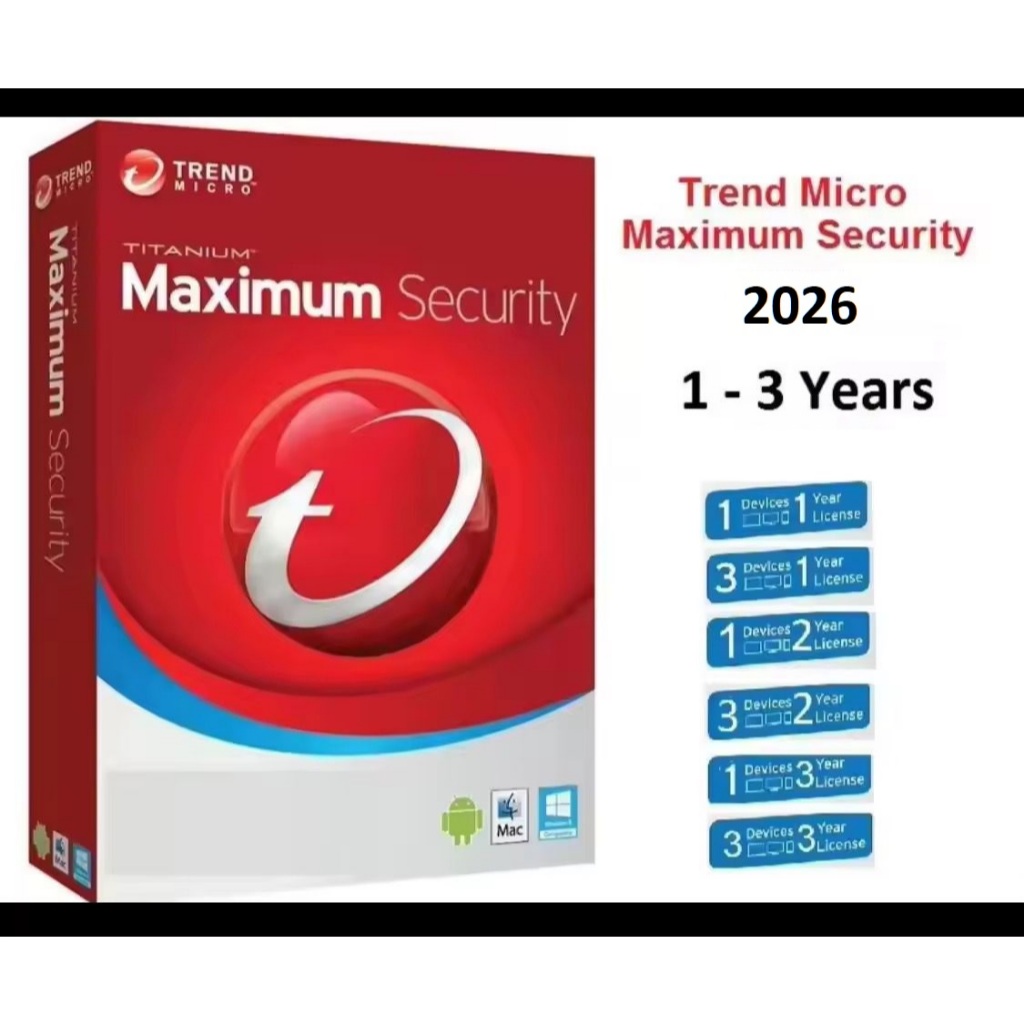 TREND MICRO MAXIMUM SECURITY 2026 | Shopee Malaysia