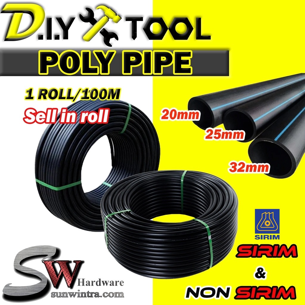 SW HARDWARE POLY PIPE (100M X 20MM/25MM/32MM) High Quality Irrigation ...