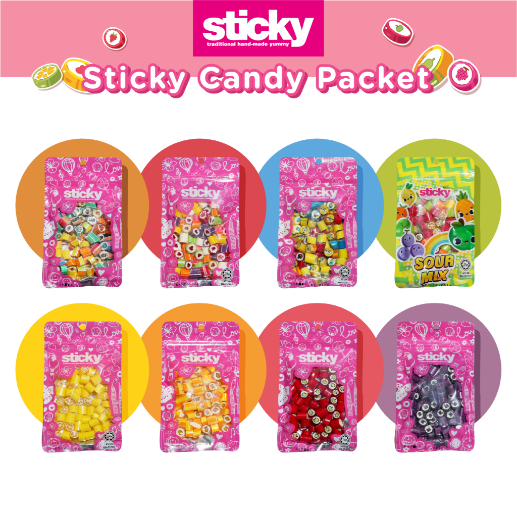 Sticky Candy Halal Malaysia Packet 70g Mix Rasa Gula Gula Viral Gummy ...