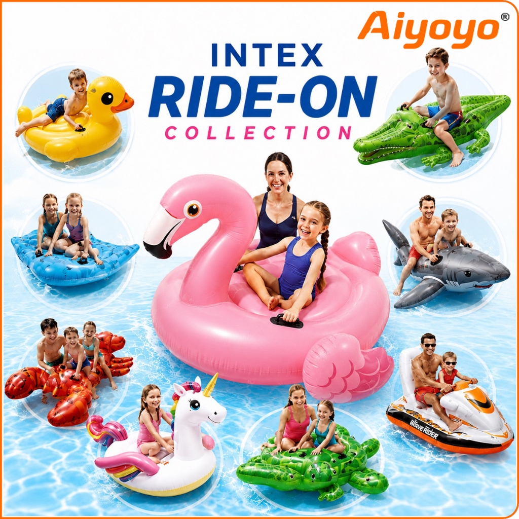 INTEX Inflatable Pool Float Ride On Swimming Ring Water Toy Kids Float ...