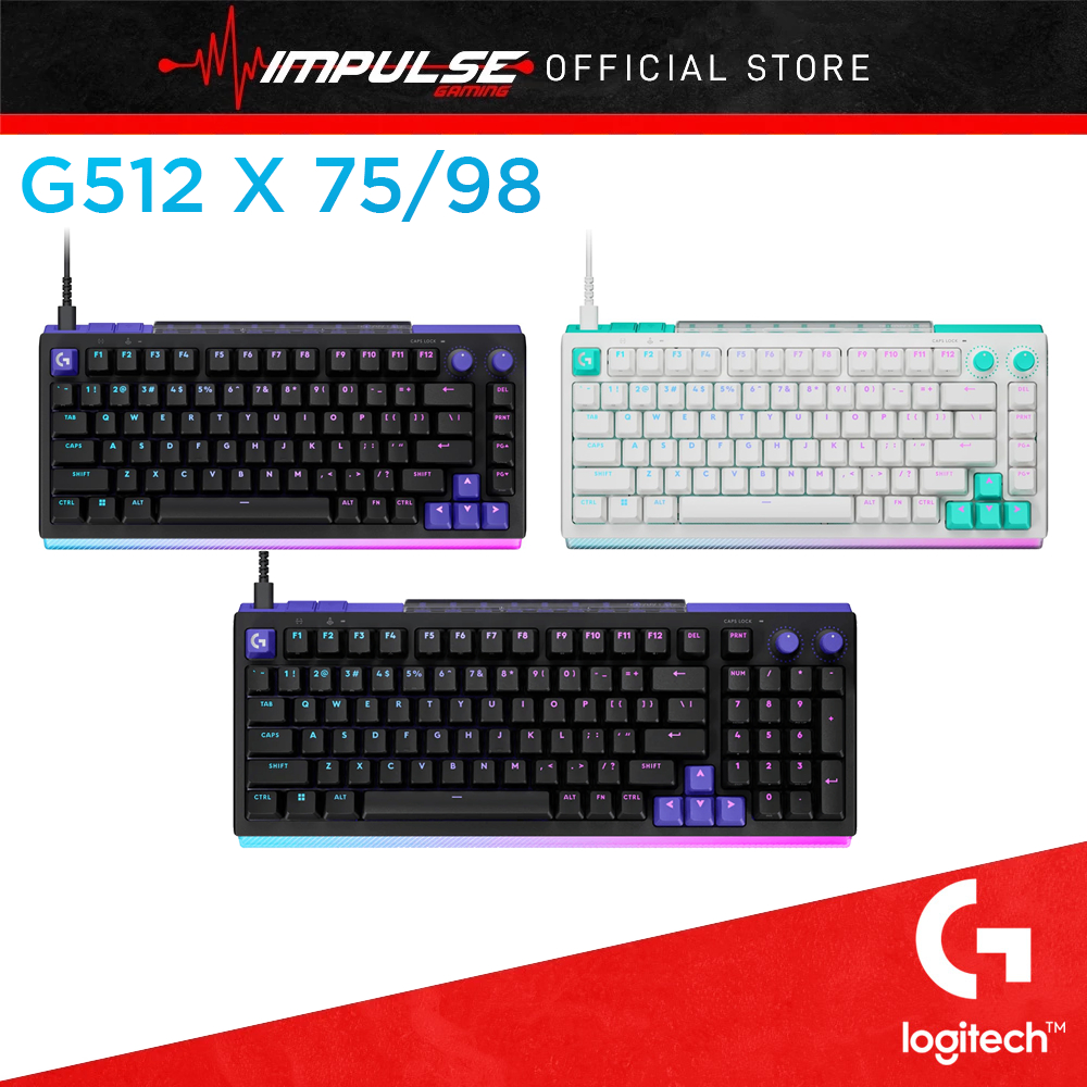 Logitech G512 X 75/98 Mechanical Gaming Keyboard - Tactile, 8K Polling ...