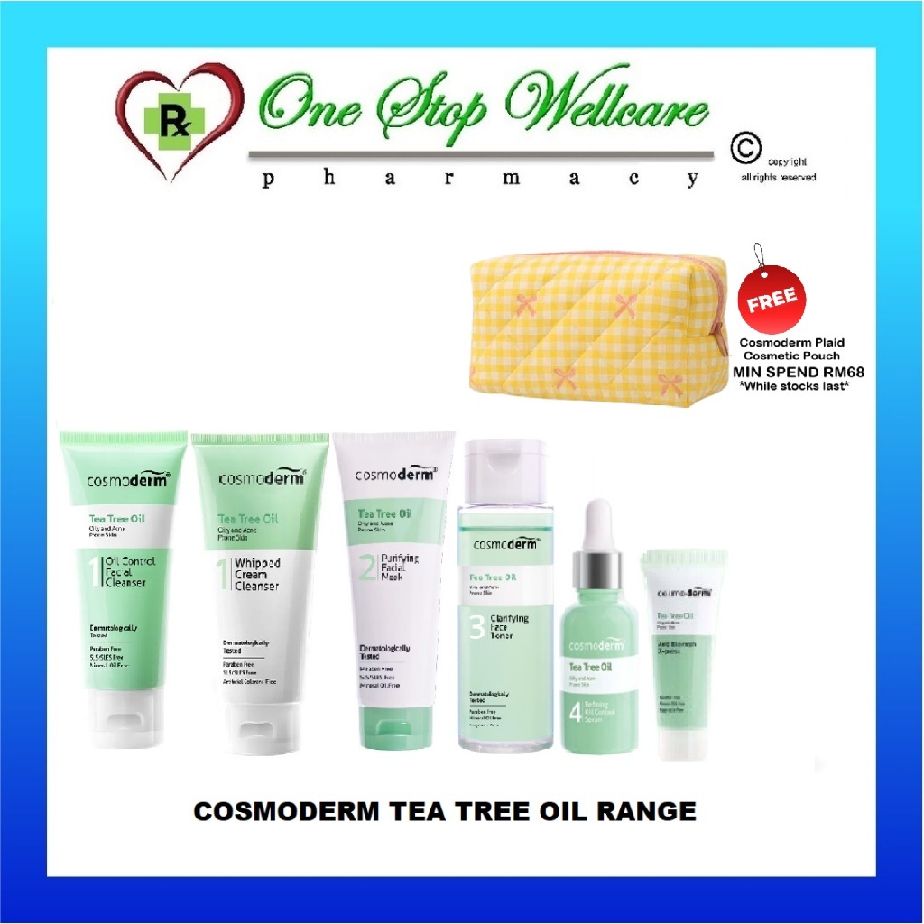 COSMODERM TEA TREE OIL FACIAL CLEANSER/WHIPPED CLEANSER/FACIAL MASK ...