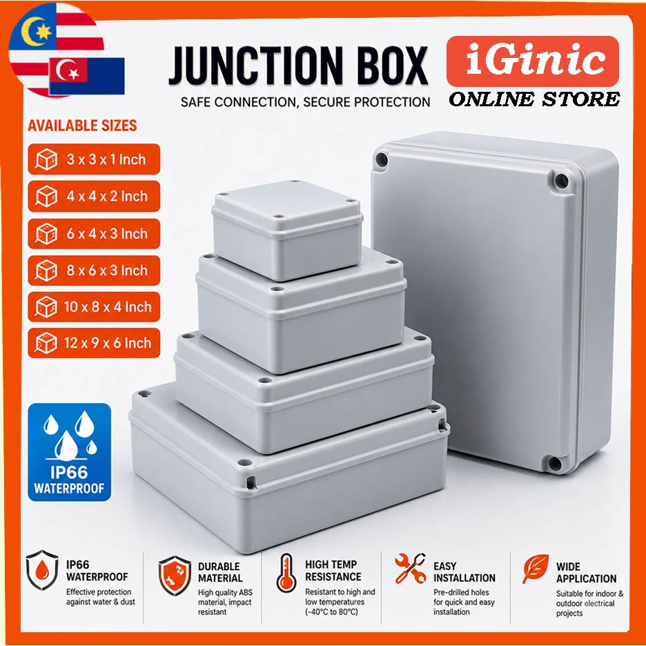 Weatherproof PVC Junction Box | Enclosure Box | Electrical Wiring Box ...