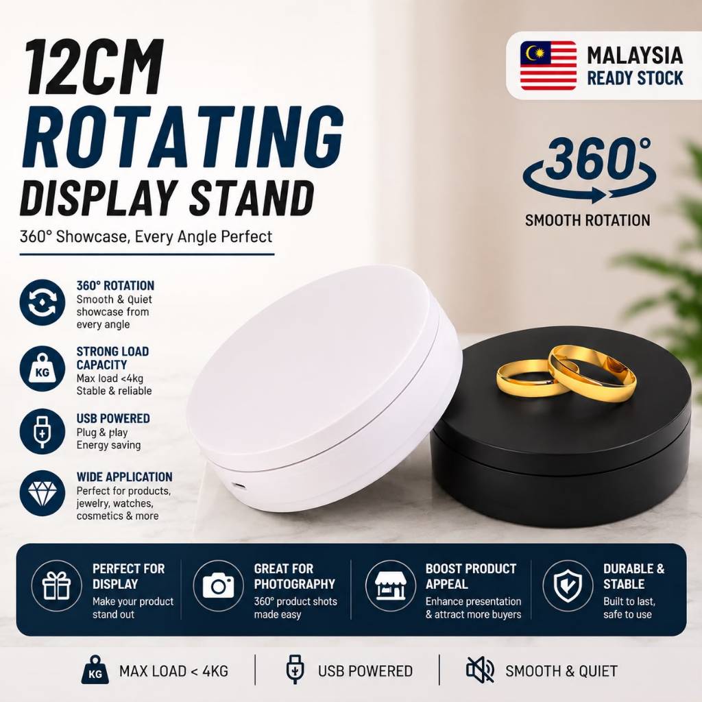 2025 NEW 12cm Electric Rotating Display Stand Rotary Display Rotating ...