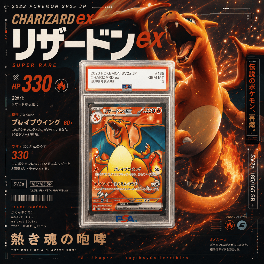 PSA 10 Charizard ex SR 185/165 [SV2a] Pokémon Card 151