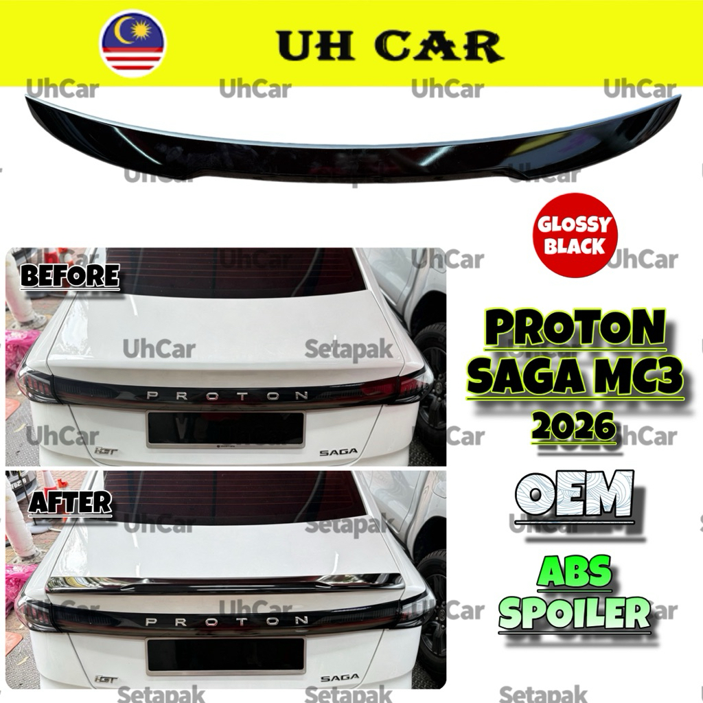Proton Saga MC3 2025-2026 OEM ABS Ducktail Spoiler Rear Trunk Wing ...