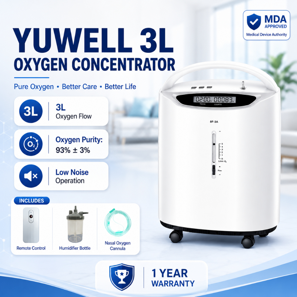 [MDA Approved] Yuwell Medical Grade Oxygen Concentrator 3L (8F-3A ...