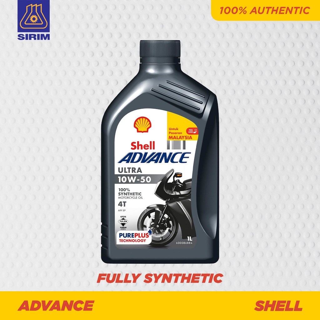 SHELL ADVANCE ULTRA 4T 10W50 SP MA2 Fully Synthetic Motor Oil (1L ...