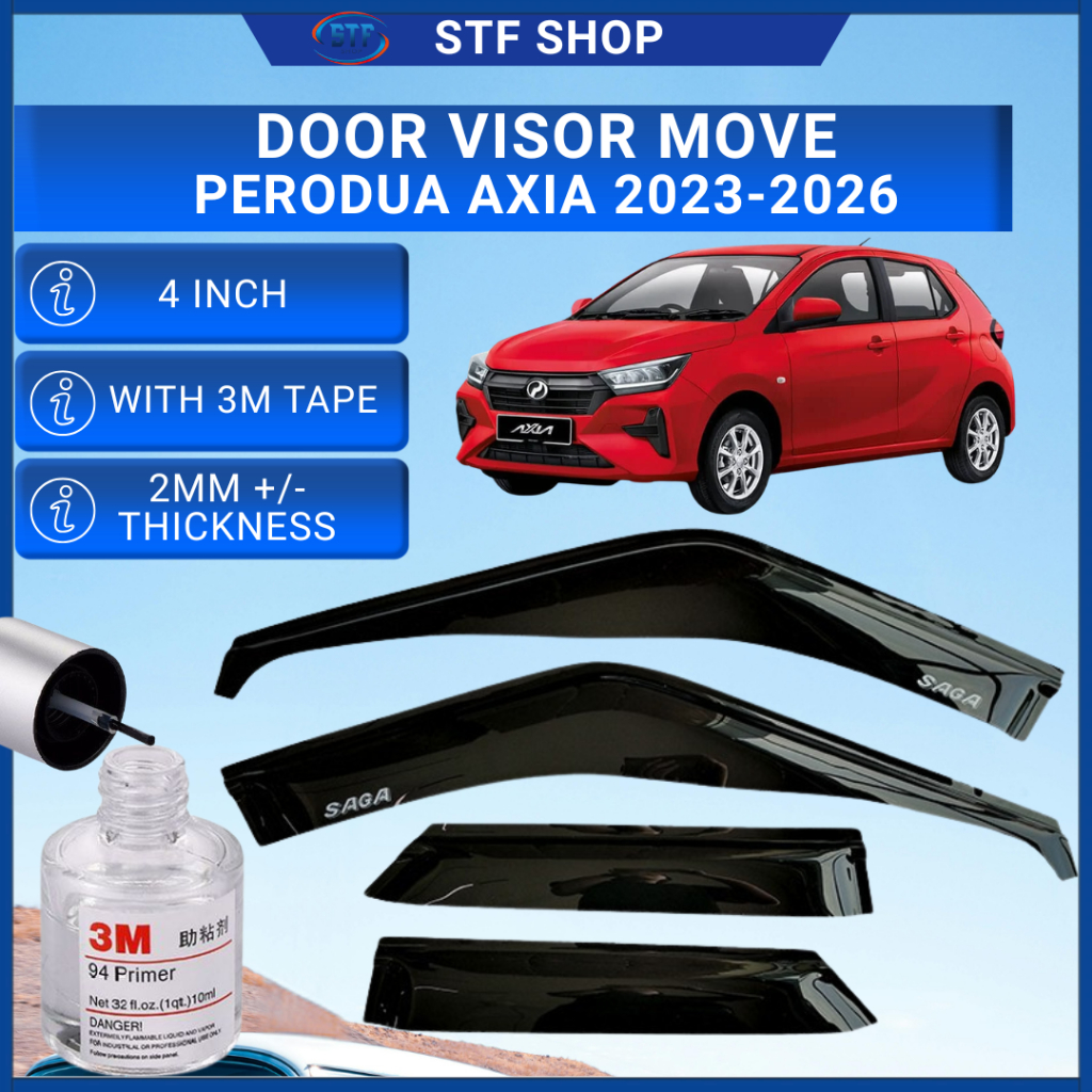 Perodua Axia ( 2023-PRESENT) Door Visor Move / Visor Injection Wind ...