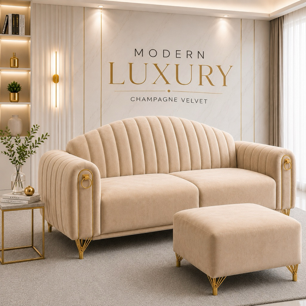 SOFA 3+2+1+Stool LINE MODERN CURVE DESIGN （New Design） SOFA OFFER ...