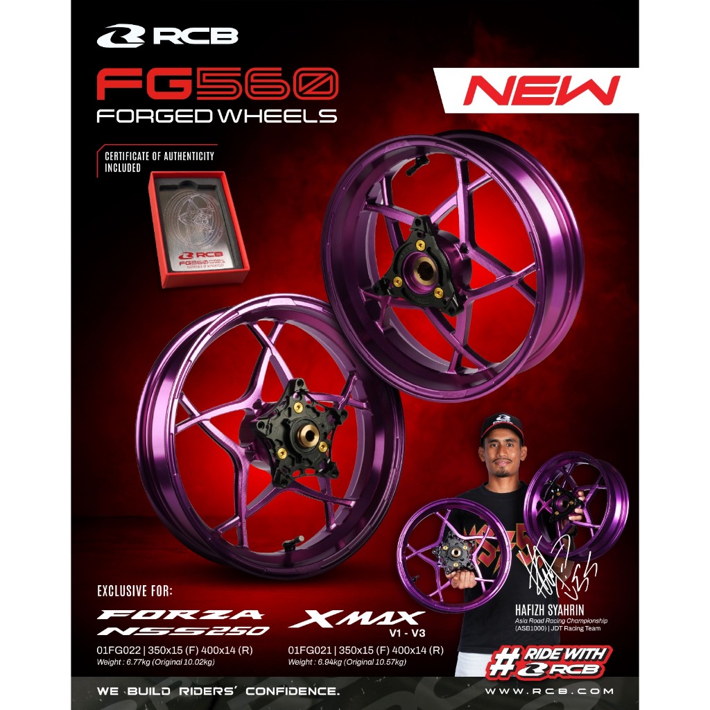 RCB FG560 XMAX FORZA NSS250 SPORT RIM NEWEST LATEST 2026 FORGED ...