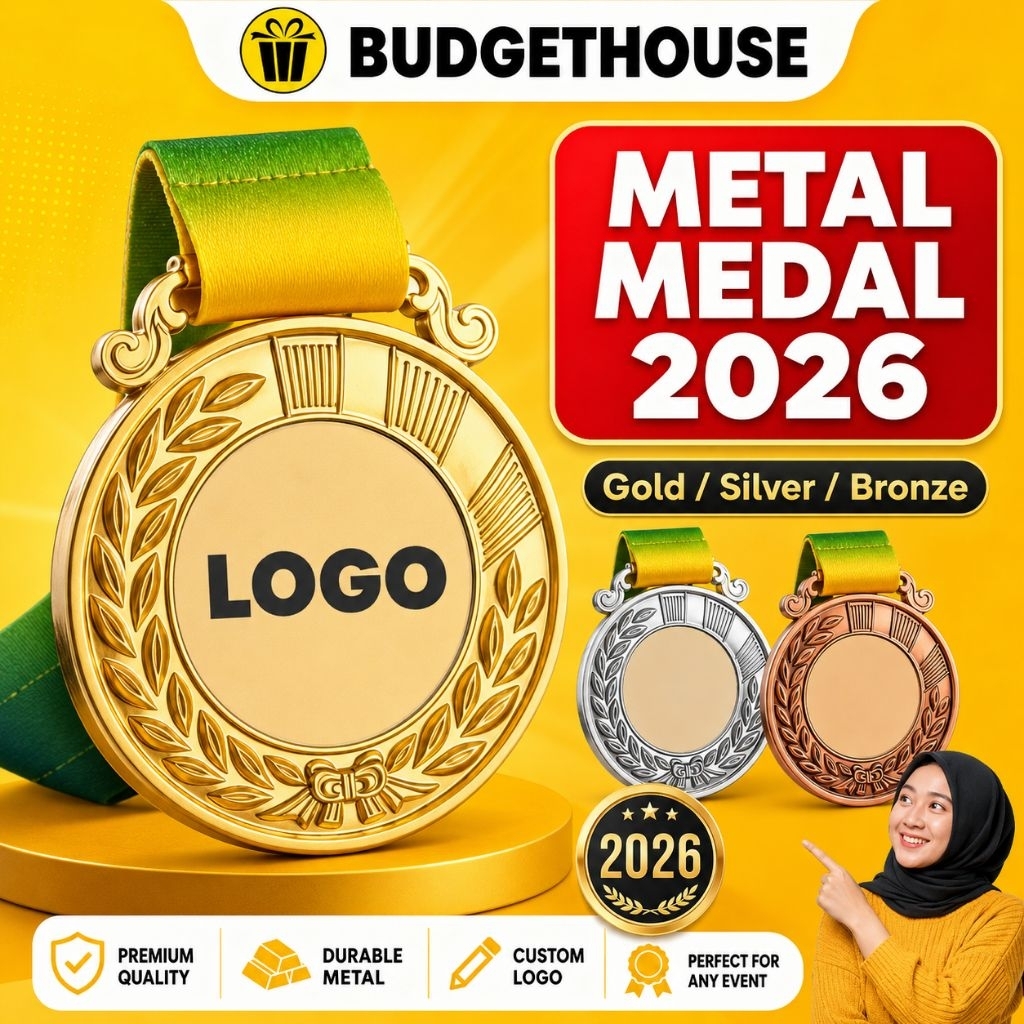 (KL/Perak) Free Design METAL Medal Both Side Sticker Medal Besi With ...
