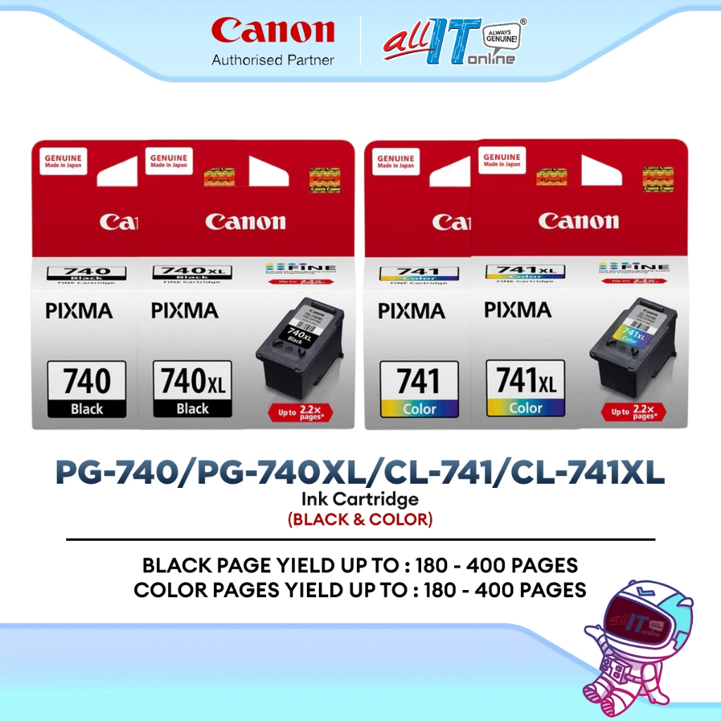 Canon PG-740/PG-740XL (Black) | CL-741/CL-741XL (Color) Ink Cartridge ...