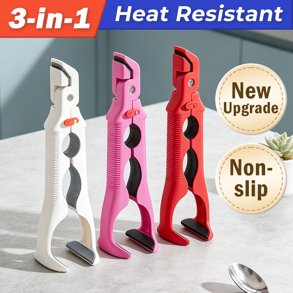 3-in-1 Kitchen Bowl Gripper with Bottle Opener Silicone Anti-Scald ...