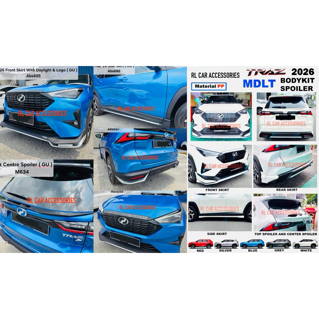 Perodua traz 2026 2027 modellista gear up front side rear skirt ...