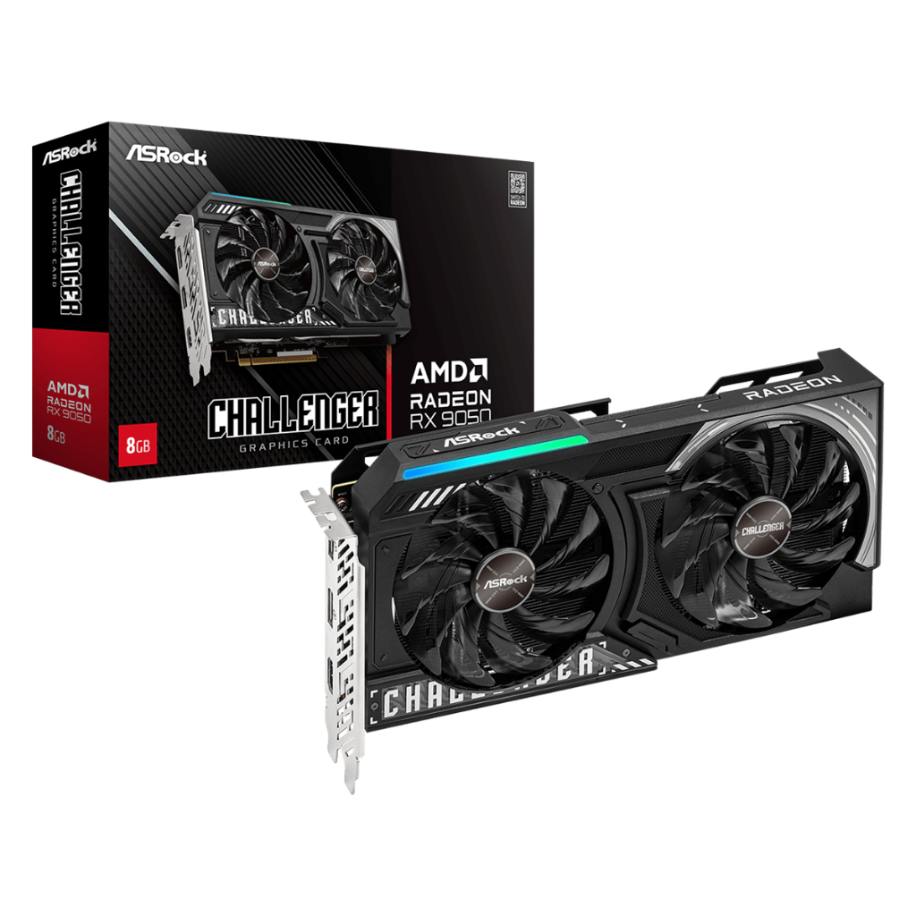 ASRock AMD Radeon™ RX 9050 Challenger 8GB GDDR6 RX9050 CL 8G 18Gbps 128 ...