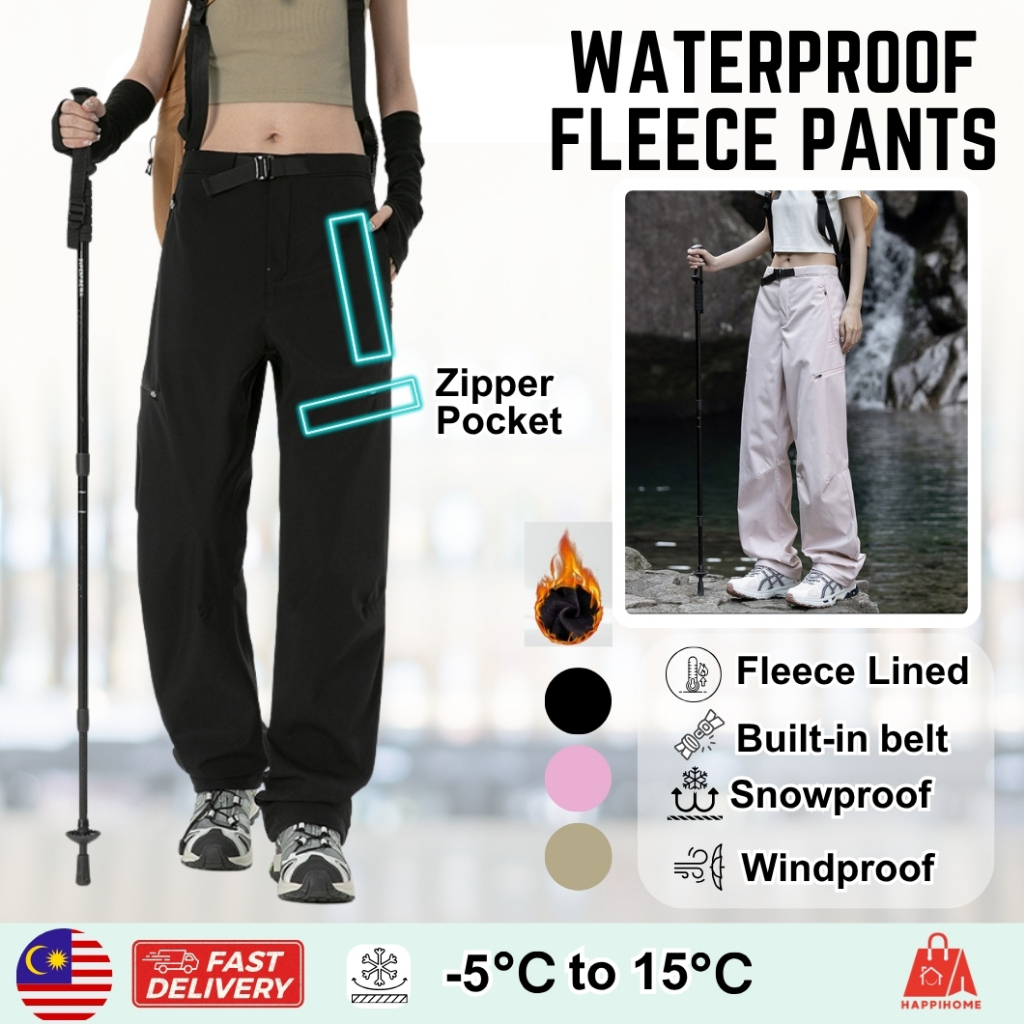 CAMINO Waterproof Fleece Pants Women Quick Dry Pants Snowproof Winter ...