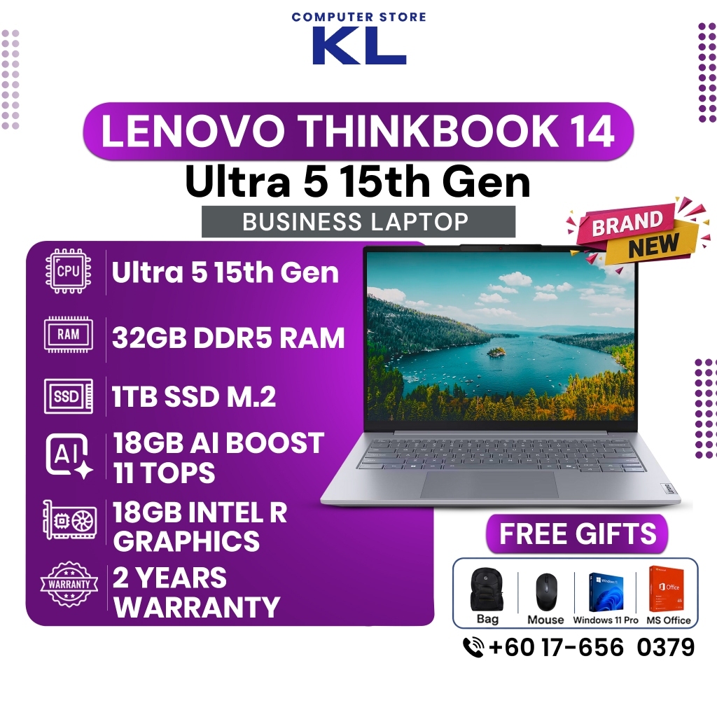 New Lenovo Thinkbook 14 G8 Ultra 5 15th Gen Ai Business Student Laptop ...