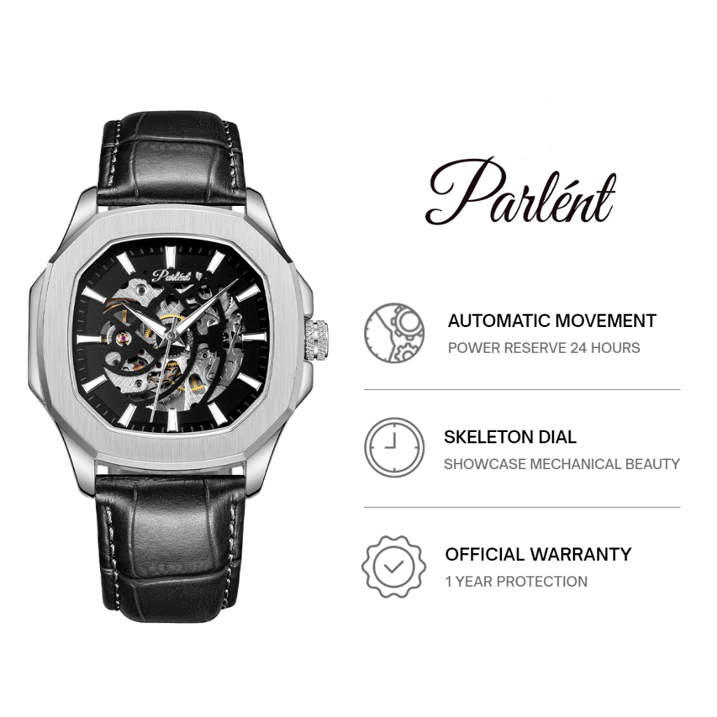 Parlent Gallant Vortex Edge - Jam Tangan Lelaki 42mm, Automatic ...