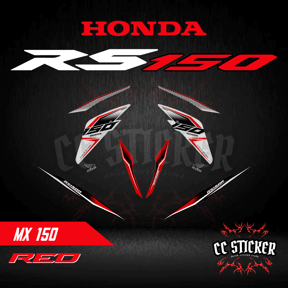 HONDA RS 150 V1 V2 V3 | MOTOR STICKER STRIPE MX KING 150 CUSTOM DESIGN ...