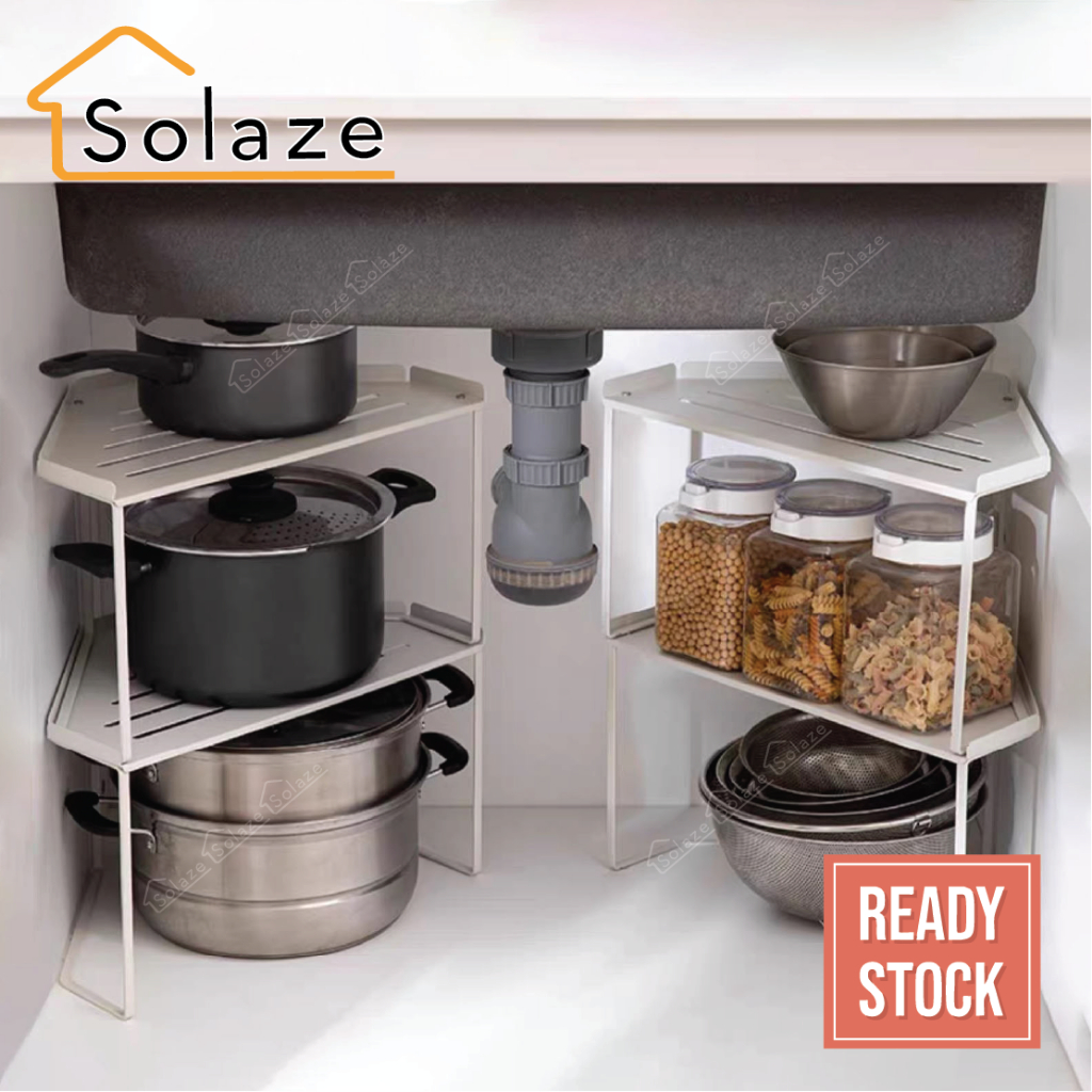 Solaze Triangular Corner Shelf Rack Kitchen Seasoning Pot Storage Rack ...