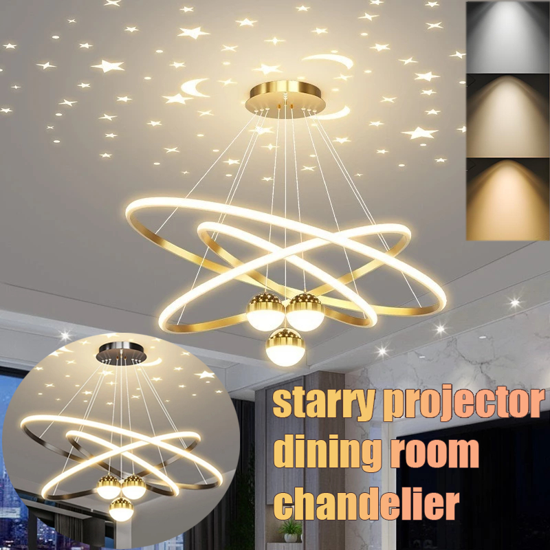 Modern minimalist starry sky chandelier living room chandelier dining ...