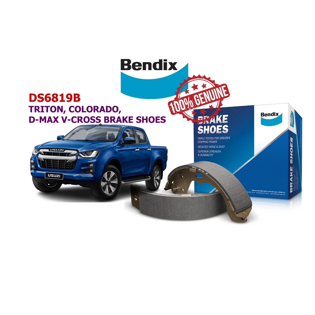 MITSUBISHI Triton, Colorado, D-MAX V-Cross Rear BENDIX Brake Shoes ...