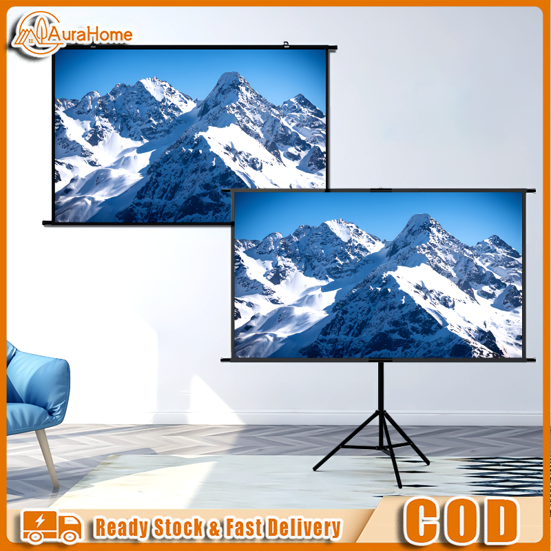 Tripod Projector Screen Foldable Projection Screen Projection Curtain ...