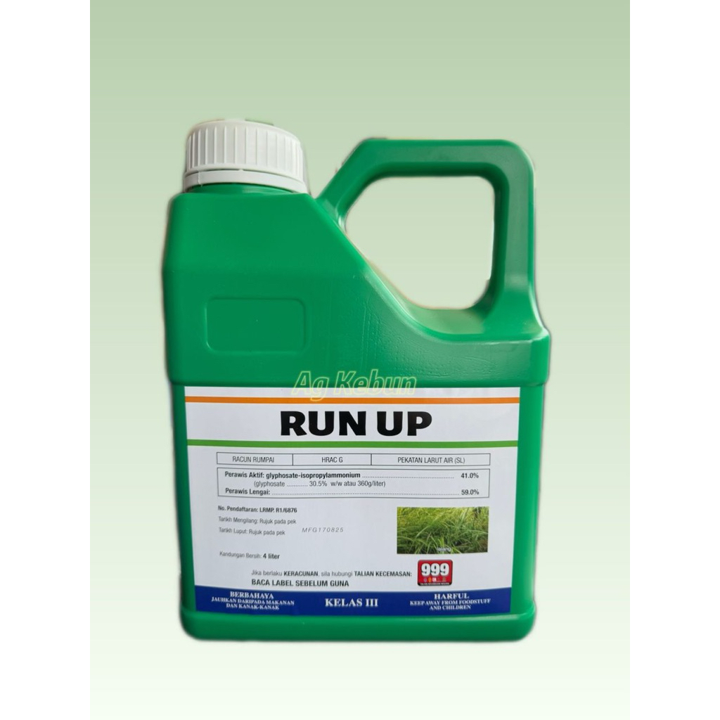 4L RUN UP Glyphosate 41% Weed Killer Racun Rumpai | Shopee Malaysia