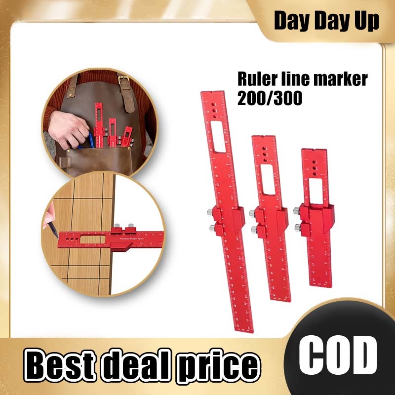 Berkualiti Carpenter measure line position ruler Woodwork mark ruler ...