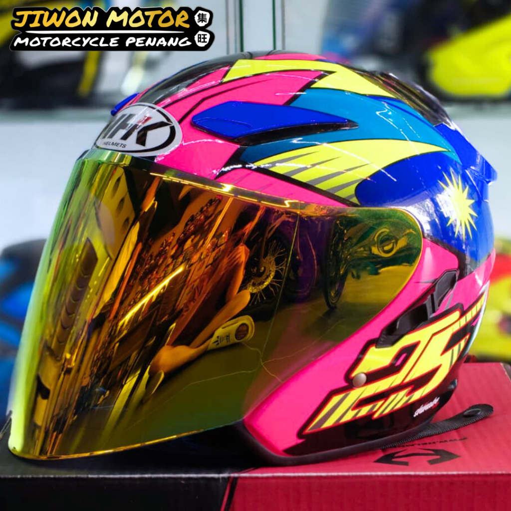 NHK R1 AZLAN SHAH🇮🇩 DOUBLE VISOR RACING HELMET | Shopee Malaysia