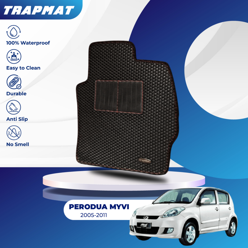 Perodua Myvi 2005-2017 TrapMat Customize Car Floor Mat 100% Waterproof ...