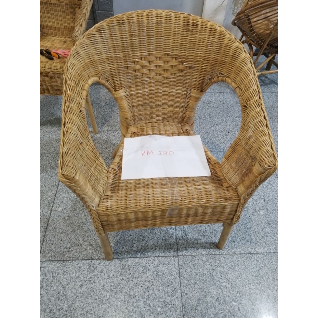 Minimalist Rattan Terrace Chair / Woven Rattan Guest Chair (1pc ...
